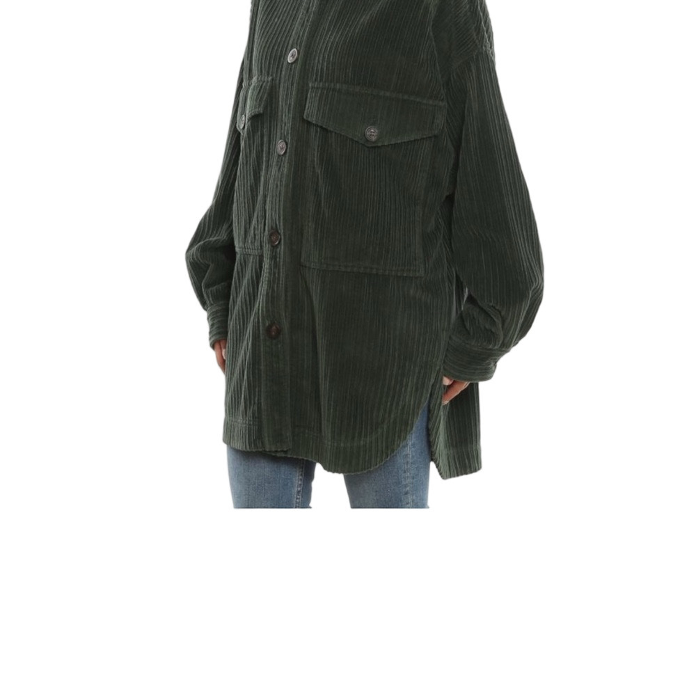 Ggdb green velvet cord Shacket - Picture 12 of 15